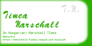 timea marschall business card